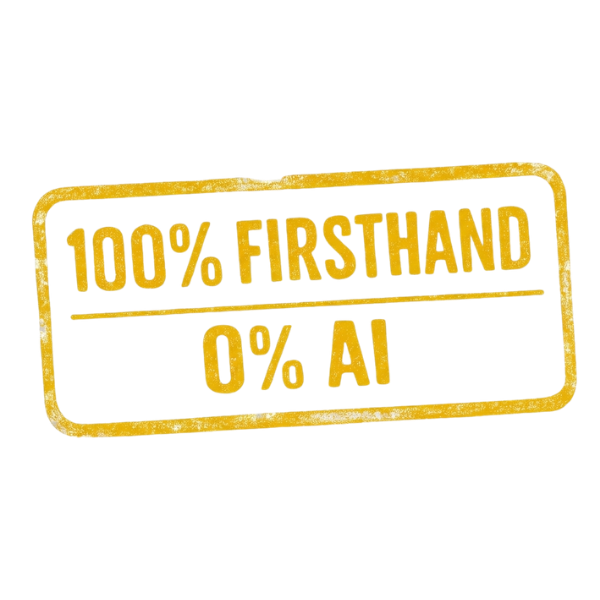 100% Firsthand 0% AI